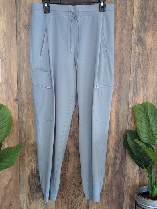 Athleta Pants - Athleta Blue Gray Drawstring Performance Joggers with Side Pockets 10       R291